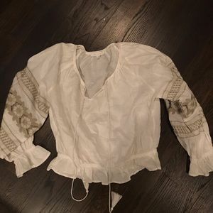 Anthropologie white blouse